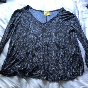 Blue small Free People top long sleeves